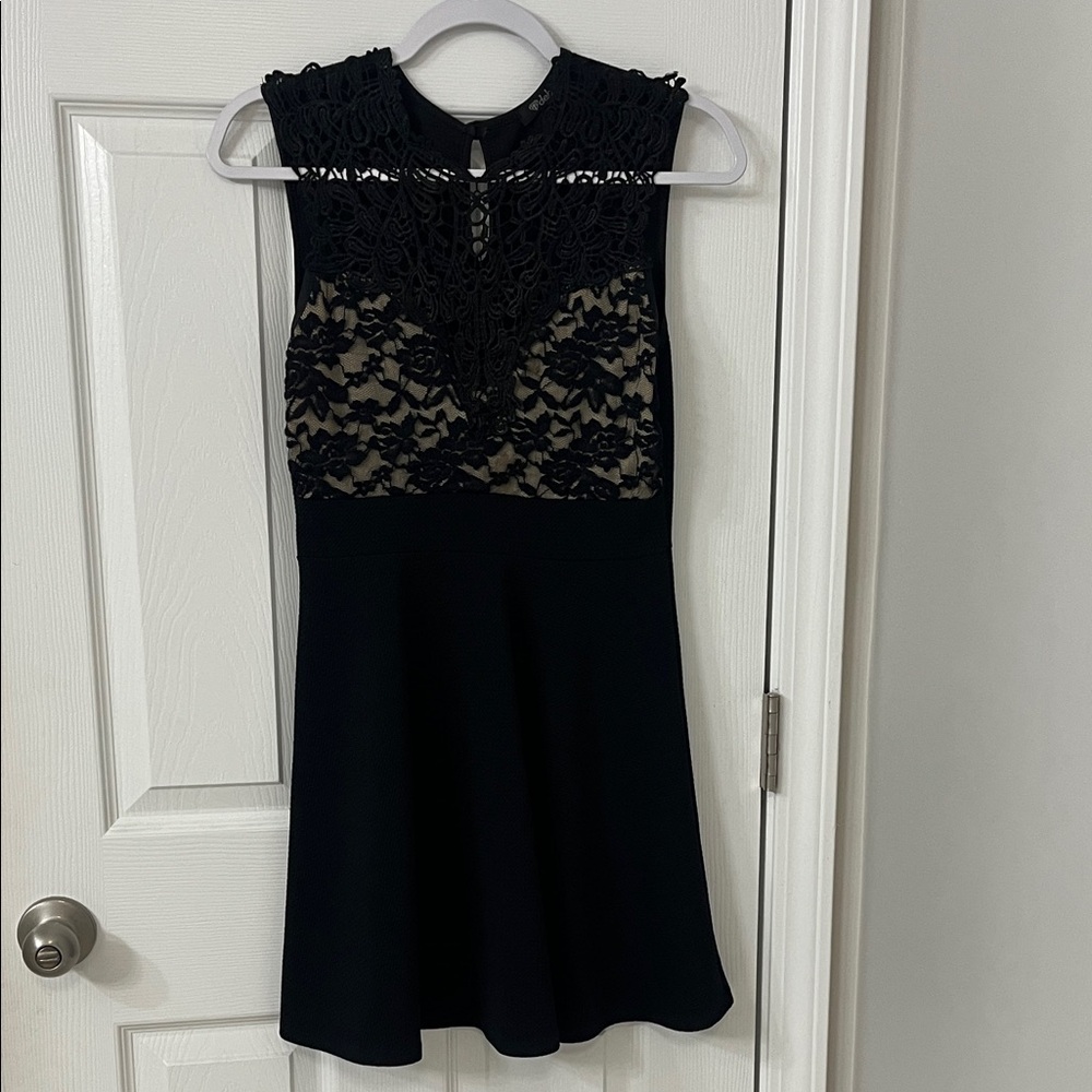 Deb Black Lace Formal Dress